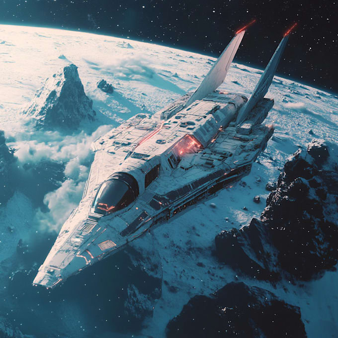 do design a spaceship, sci fi illustration and sci fi art