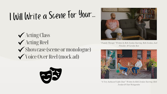 write a scene for your acting class or reel