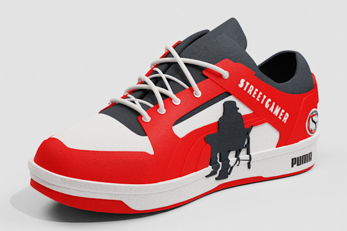 design a realistic 3d shoe model for animation