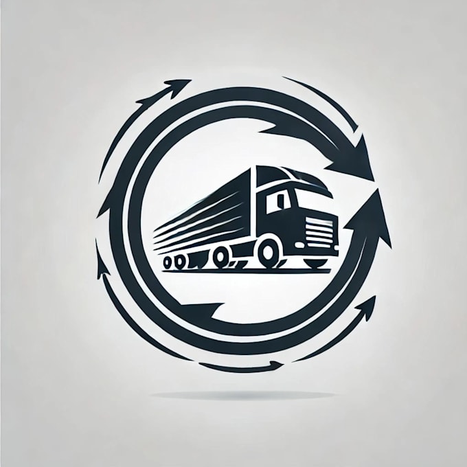 design trucking, transport, logistics logo