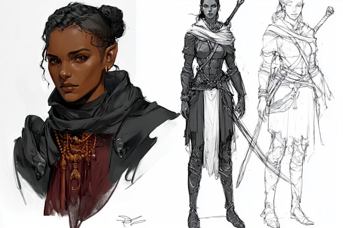 design a concept art for your dnd character