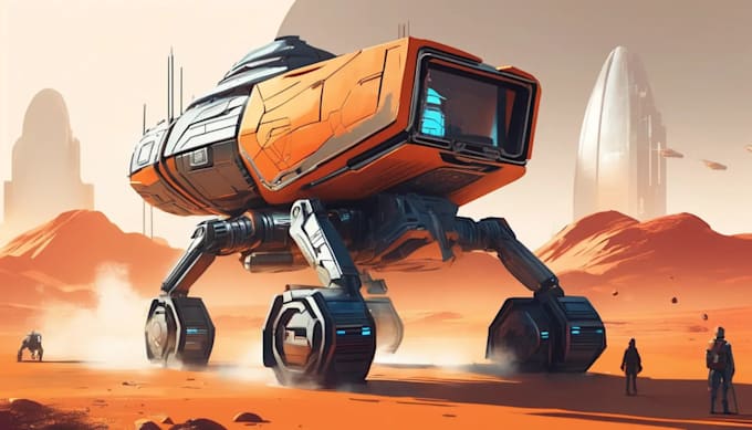 design sci fi vehicle and character