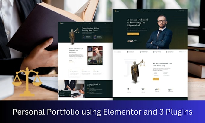create portfolio website using elementor and hello theme