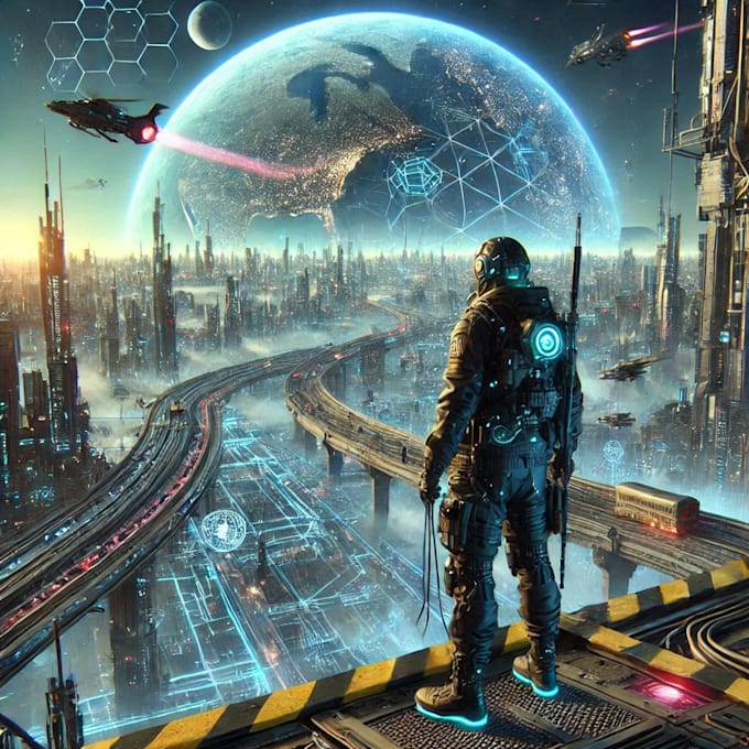 do environment cyberpunk theme concept art or illustration