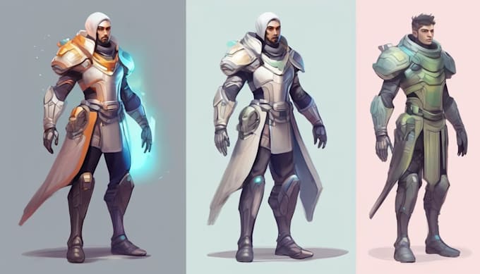 draw fantasy or sci fi concept character