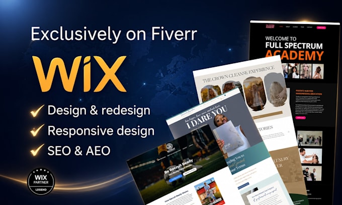 build, rebuild wix  business website, wix landing page, wix ecommerce store