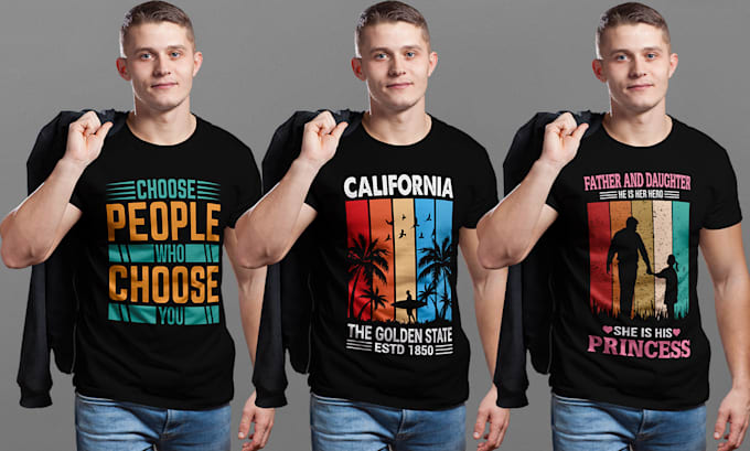 create custom typography and vintage t shirt design