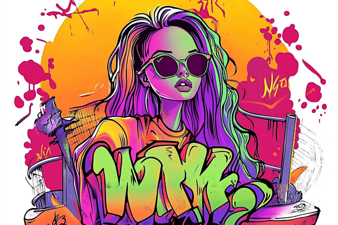do illustration expressionism art, graffiti, abstract