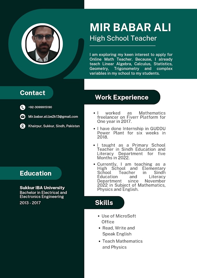 design professional resume or CV