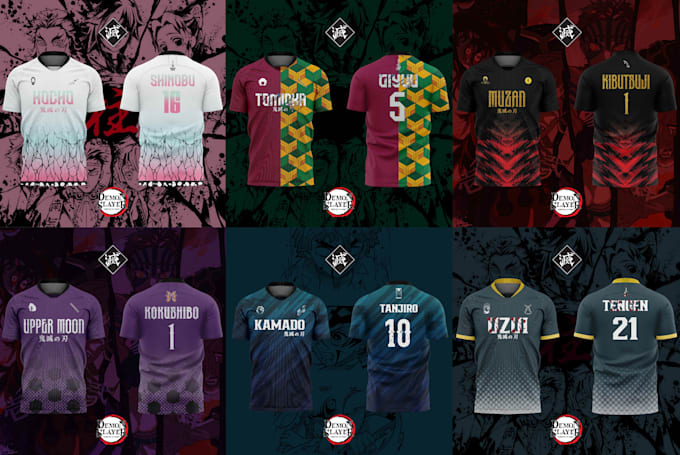 create unique anime football jersey design