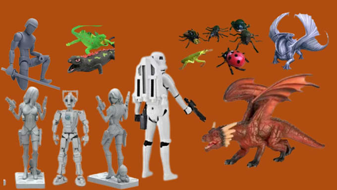 do 3d articulated figurine action figure 3d printing 3d toy sculpting miniature