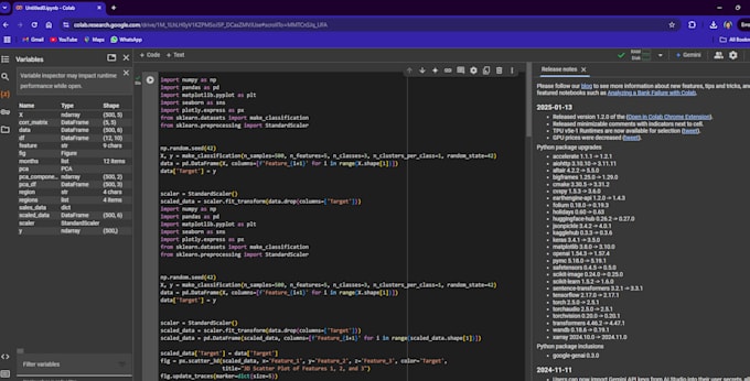 write python scripts in google colab for data analysis and automation