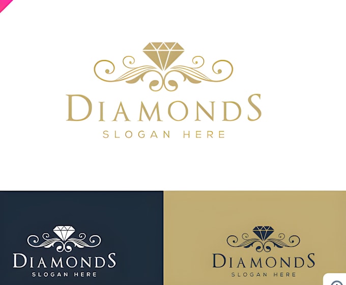 Design feminine glitter diamond luxury logo by Pearl_rodriguez | Fiverr