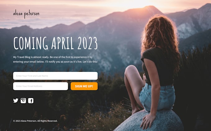 create modern landing page design