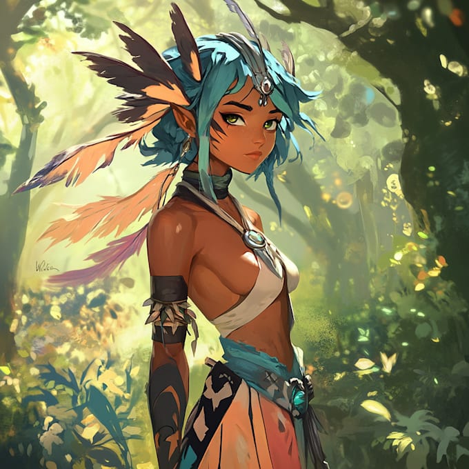 create your unique dnd style game character art