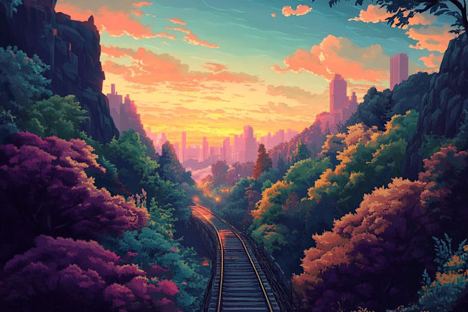 draw anime background for visual novel, stream vtuber