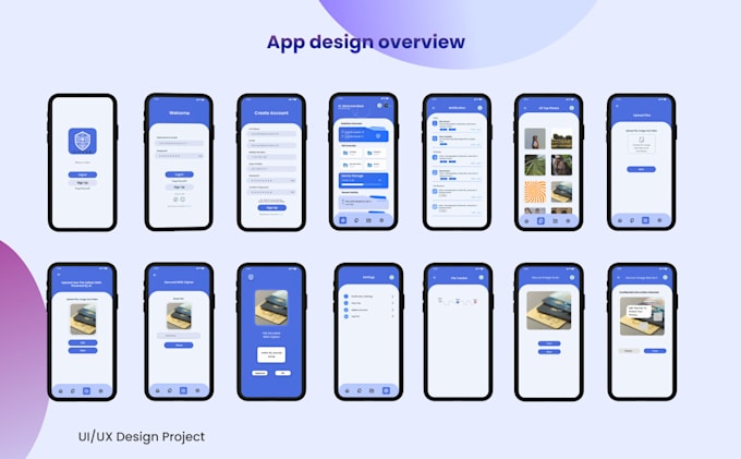 do mobile app UI , web UI design in figma