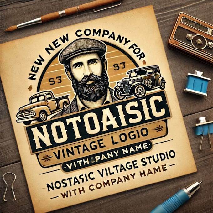 do make nostalgic vintage logo studio design with express delivery