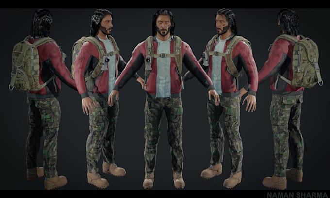 create a stunning 3d character model for your video game