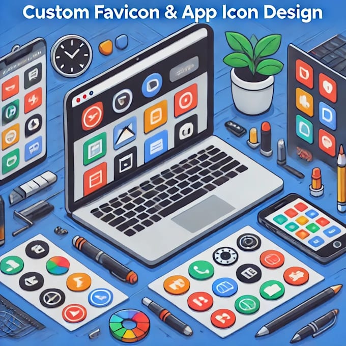 create a logo for your brand with website favicon and modern icon design
