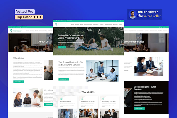 create law firm, lawyer, attorney, tax, consulting, and insurance website