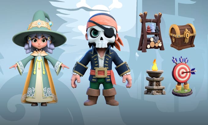 create 3d game assets for your video game projects
