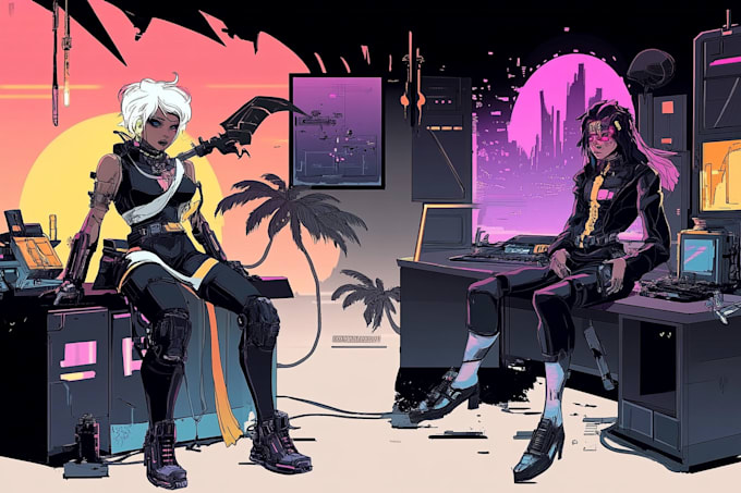 Do futuristic cyberpunk art and sci fi concept art by Acuorgan | Fiverr