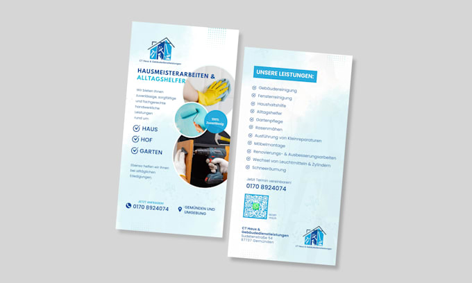 design postcard and business flyer