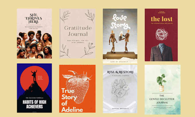 create your KDP book cover design, KDP low content cover design
