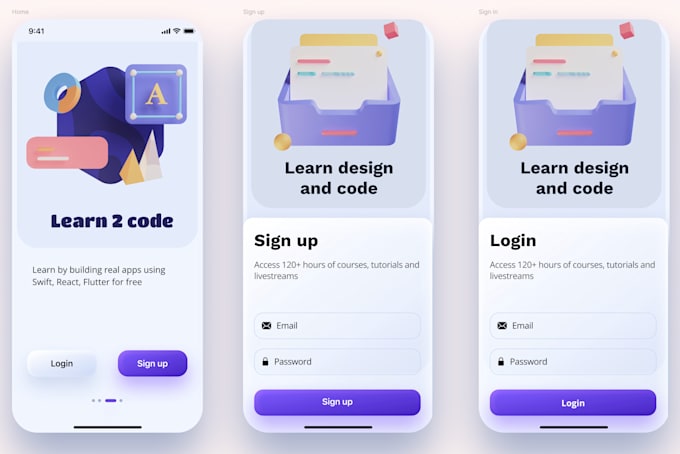 Design a modern, user friendly mobile app ui in figma by Msbuddhu | Fiverr