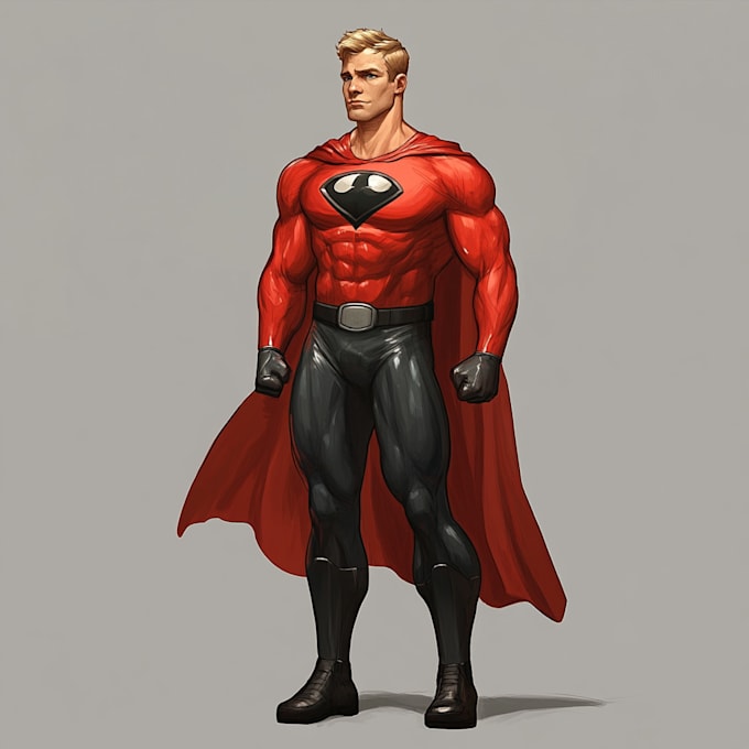 desing a unique superhero cartoon character
