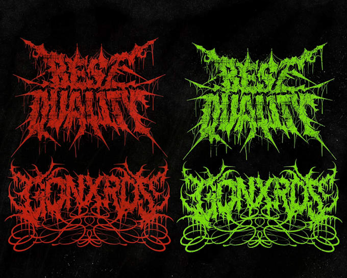 make slamming brutal death metal logo for your band or brand