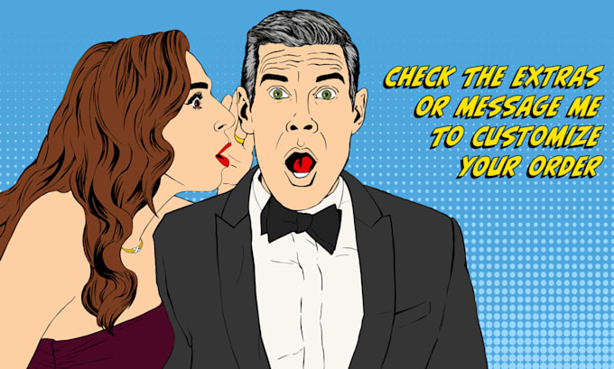do lineart cartoon vector portrait