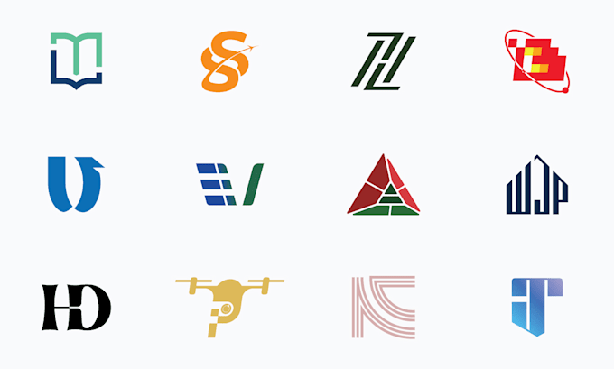 create minimalist monogram logo for brand business company
