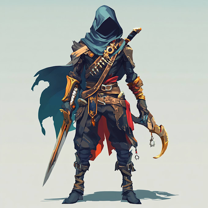 do a game character art and dnd character art