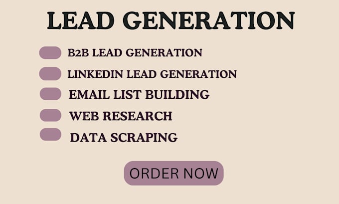 do lead generation, data entry and web reseach