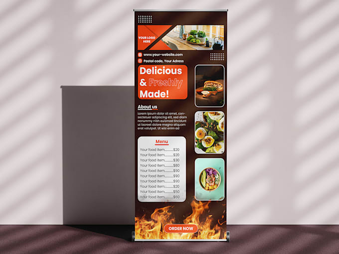 design professional rollup for your project, events, business