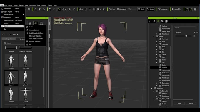 Do 3d character modeling, rigging, lip sync, texturing using maya, cc4 ...
