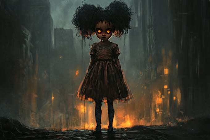 draw fantasy or horror character illustration