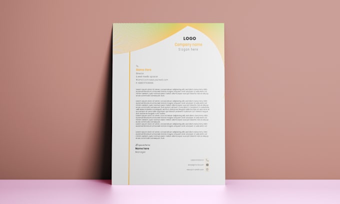 get a creative and custom letterhead design