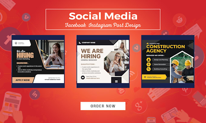 create high engagement social media posts and facebook ad designs