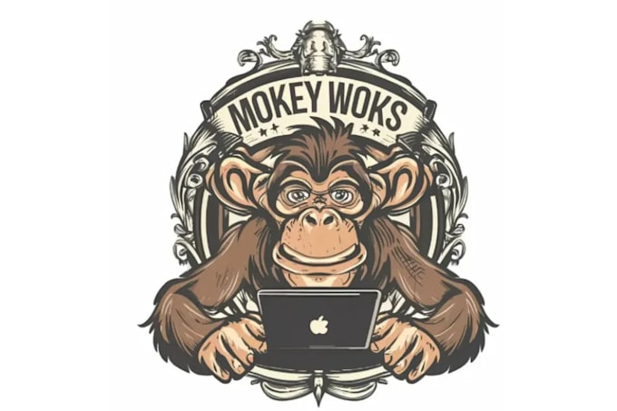 design modern mascot monkey logo with unlimited revisions