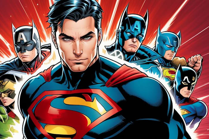 draw you as dc marvel superhero style professionally