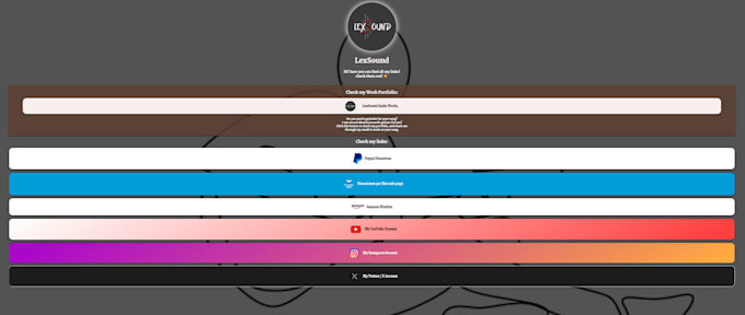 create a static link in bio webpage for content creators