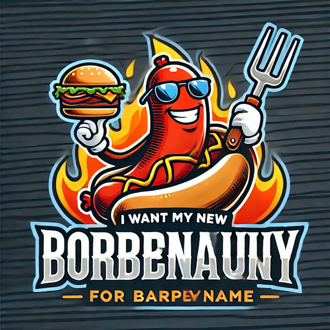 do awesome barbecue mascot logo design with 1 day delivery