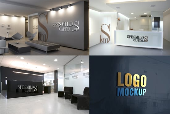 Download Do 10 realistic office interior branding logo mockup by ...