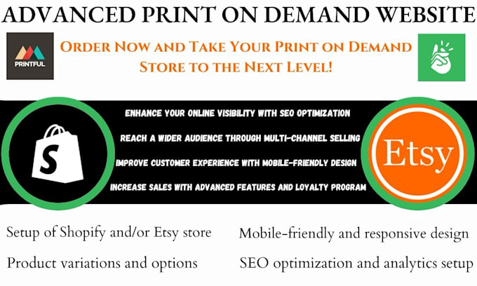 do etsy shopify print on demand print on demand shopify store printiful printify