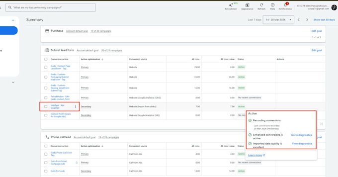 setup google ads offline conversion tracking via zapier, webhook or sheet
