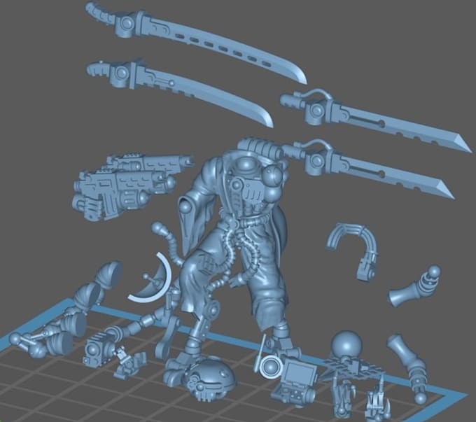 sculpt board game models, make cyberpunk mini character design, dnd stl 3d file