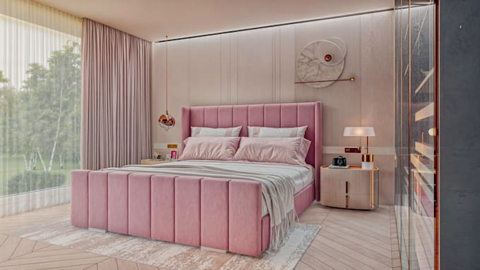 design and render realistic 3d interior